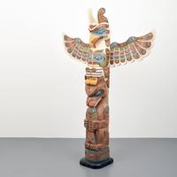 Large Carved Inuit Eagle Totem Pole, 80'H - Sold for $3,375 on 02-06-2021 (Lot 323).jpg